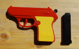 Rare Red Candyshooter Yellow Grip Mid 1960s